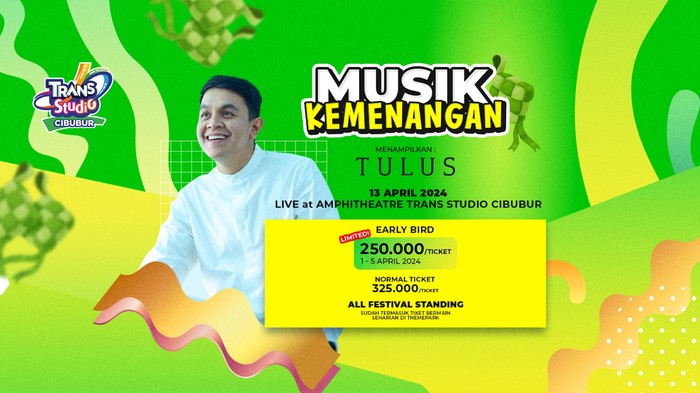 Musik Kemenangan penampilan spesial Tulus di Trans Studio Cibubur