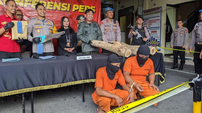 Pelaku pencurian kayu di Tulungagung