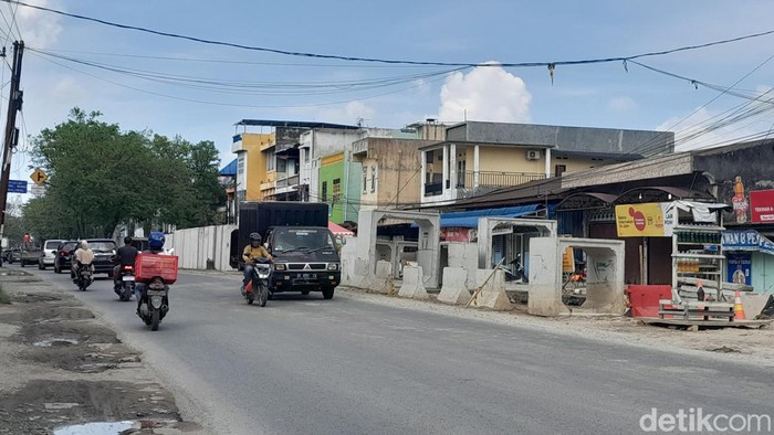 Penampakan box culvert di ruas Jalan TB Simatupang, Kota Medan (Nizar Aldi/detikSumut)