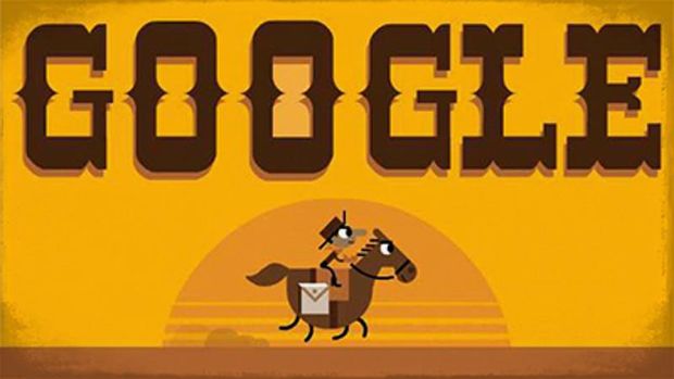 Google Doodle Games, 155th Anniversary Pony Express.