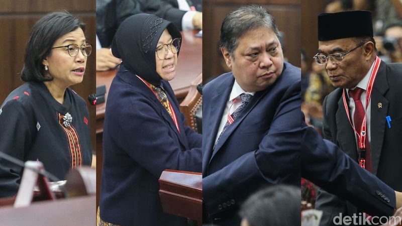 Suasana persidangan sengketa hasil Pemilu di Mahkamah Konstitusi, Jakarta, Jumat (5/4/2024).