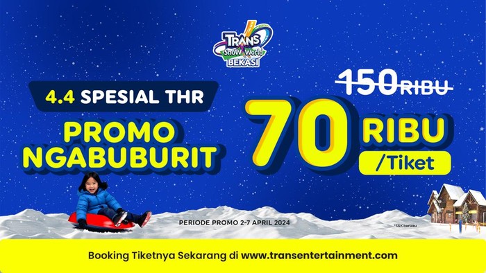Bagi kamu yang mencari pengalaman seru di bulan Ramadan, jangan lewatkan kesempatan untuk double date sambil bermain ski dan salju di Trans Snow World Bekasi!.