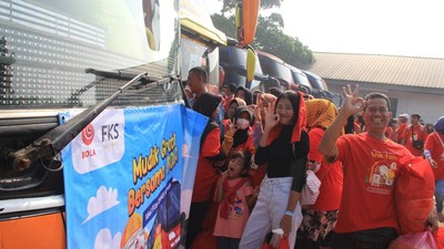 Semringah Perajin Tahu Tempe Ikut Mudik Gratis