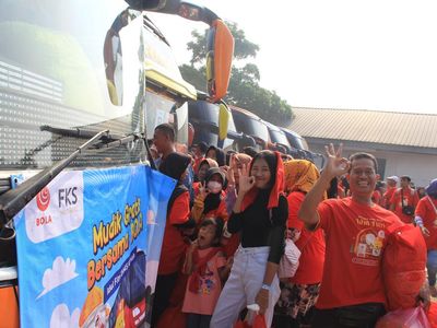 Semringah Perajin Tahu Tempe Ikut Mudik Gratis