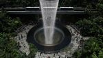 Terpesona Air Terjun di Bandara Jewel Changi Singapura