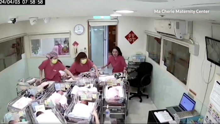 Viral Momen Perawat Lindungi Bayi-bayi saat Gempa Dahsyat di Taiwan