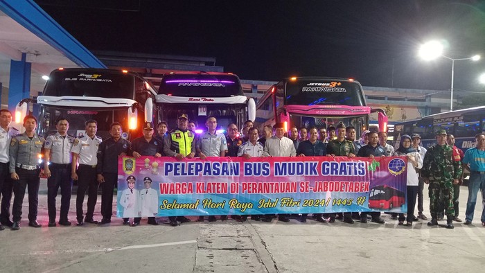 Wabup Klaten Lepas 10 Bus Mudik Gratis, Bantu Ratusan Pemudik di Jakarta