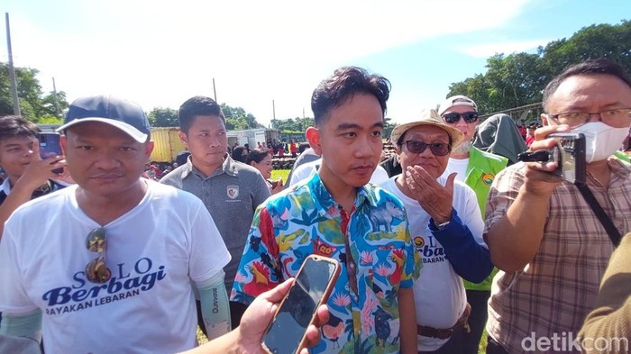 Gibran Rakabuming Raka, saat ditemui di Benteng Vastenburg Solo, Sabtu (6/4/2024).