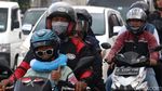 Potret Pemudik Bermotor Mudik ke Arah Timur Bandung