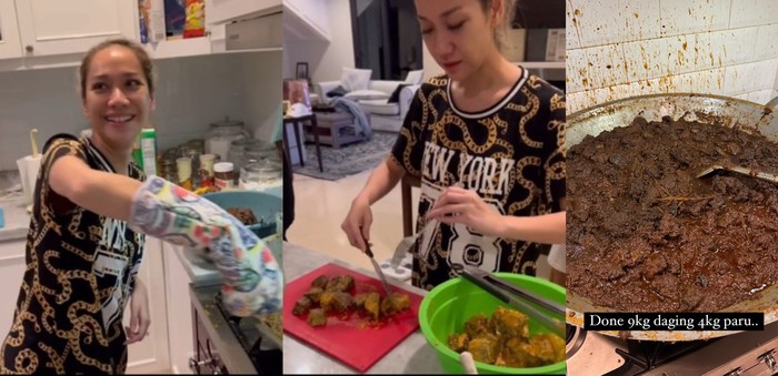 Jago Masak, BCL Bikin 18 Kg Rendang untuk Lebaran Tahun Ini!