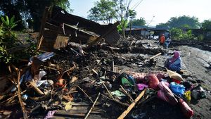 Kerusakan Akibat Terjangan Lahar Dingin Marapi