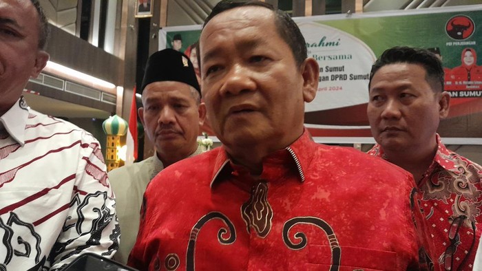 Ketua PDIP Sumut Rapidin Simbolon. (Nizar Aldi/detikSumut)