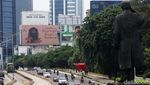 Libur Lebaran, Lalu Lintas Jalan Sudirman Ramai Lancar