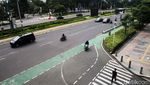Libur Lebaran, Lalu Lintas Jalan Sudirman Ramai Lancar