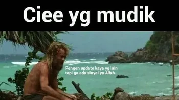 Semoga di kampung halaman sinyalnya aman ya! Foto: 1cak.com