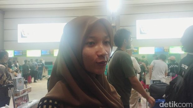 Pemudik saat ditemui di Bandara Soetta (Belia/detikcom)