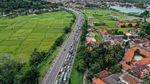 Penampakan Macet Panjang di Exit Tol Merak