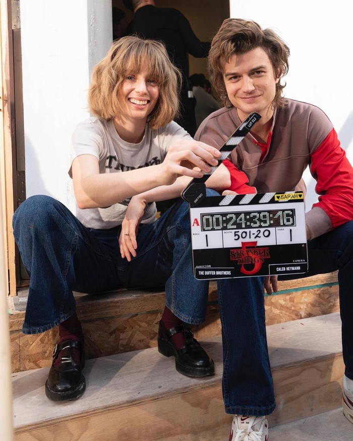 Foto belakang layar syuting Stranger Things 5.
