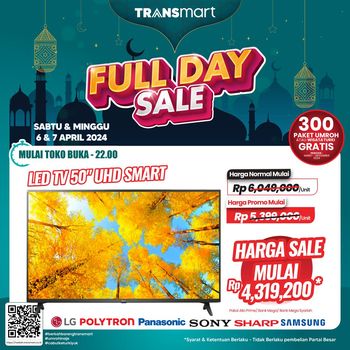 Transmart Full Day Sale hadirkan potongan harga TV LED