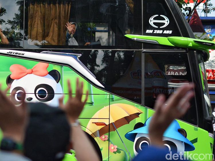 Ribuan Warga Ikuti Mudik Bareng Gratis Pemprov Jatim