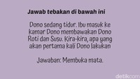 Karena Dono sedang tidur, maka yang pertama kali ia lakukan ya tentu membuka mata hihi. Foto: Salsa Dila Fitria Oktavianti/detikHealth