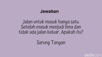 Siapa sangka jawabannya adalah sarung tangan? Ada yang benar? Coba tulis di komentar kamu benar berapa? Foto: Salsa Dila Fitria Oktavianti/detikHealth