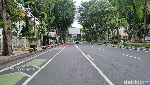 Jalanan Kota Surabaya Lengang  Jelang Lebaran