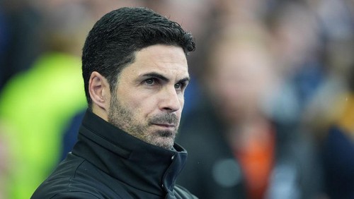 Arsenal manager Mikel Arteta ahead of the Premier League match at Amex Stadium, Brighton. Picture date: Saturday April 6, 2024. (Photo by Gareth Fuller/PA Images via Getty Images)