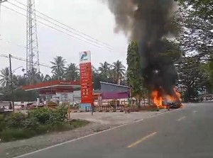 Mobil di Luwu Utara Terbakar Usai Isi BBM di SPBU Bone-bone, Dipicu Korek Api