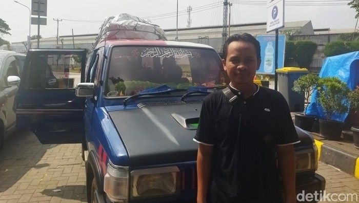 Pemudik asal Jakarta, Imam (45). (Kurniawan/detikcom).