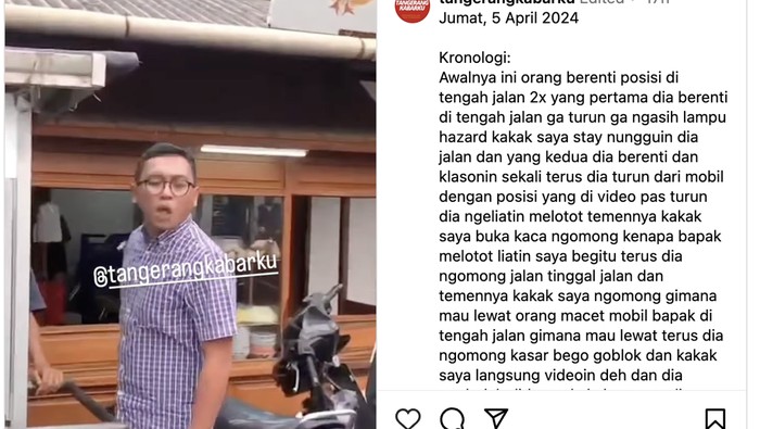 Pengemudi HR-V parkir di tengah jalan, diperingatkan malah ngeludah