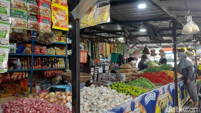 Suasana di Pasar Induk Minasa Maupa. Sungguminasa, Gowa. Andi Audia Faiza Nazli Irfan/detikSulsel