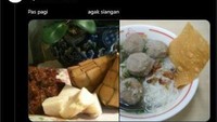 Kebiasaan banyak orang saat kalap makan opor dan rendang, juga kebablasan makan bakso di hari Lebaran. Foto: Pool/Site