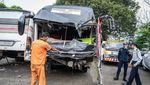 Begini Kondisi Bus Primajasa yang Terlibat Kecelakaan Maut di Tol Jakarta-Cikampek