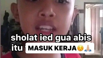 Siapa yang habis salat eid langsung masuk kerja? Semangat, ya. Foto: X/workfess