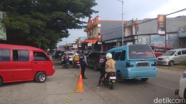 Kemacetan di Jalan Poros Jeneponto. Akbar Razak/detikSulsel