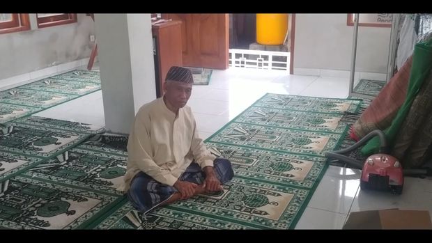 Anak pendiri kampung Islam di Dusun Angansari, Desa Kutuh, Bangli, Abdul Ibrahim, Sabtu (23/3/2024).