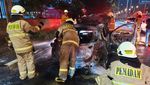 Wujud Mazda 2 Hangus Terbakar Tinggal Rangka, Dipicu Remaja Lempar Petasan