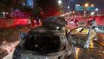 Wujud Mazda 2 Hangus Terbakar Tinggal Rangka, Dipicu Remaja Lempar Petasan