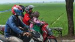 Pemudik Bawa Anak Libas Jalur Pantura
