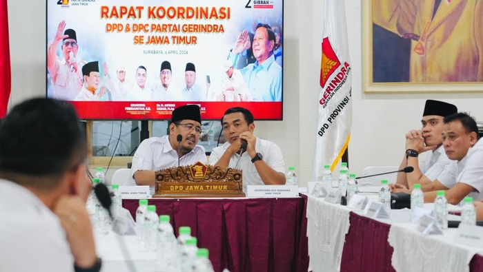 Rapat koordinasi DPD dan DPC Gerindra se-Jatim.