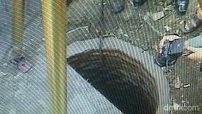 Sumur yang menjadi lokasi tewasnya tiga penggali sumur di Arcamanik