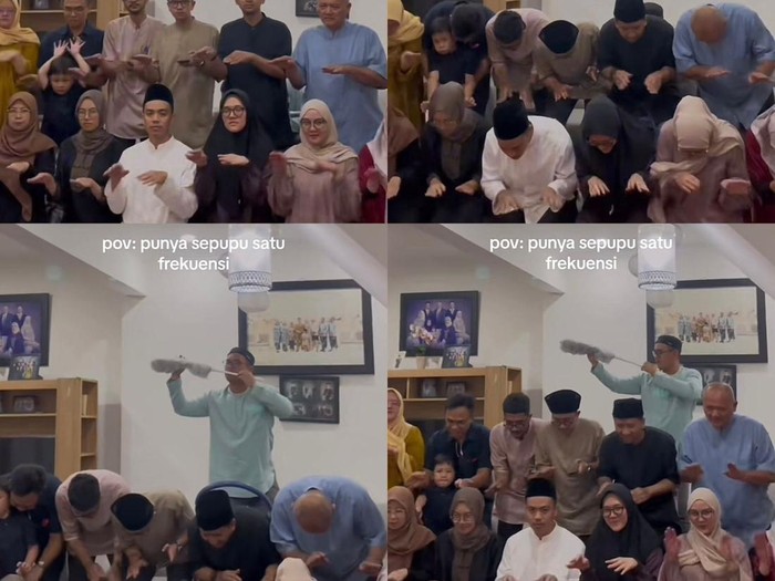 Aksi kompak viral punya sepupu satu frekuensi saat kumpul keluarga, viral di TikTok.