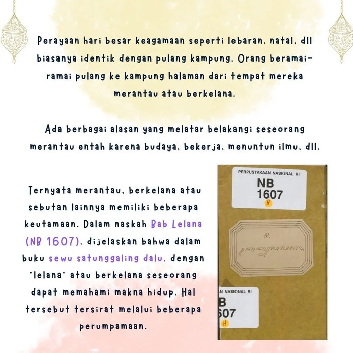 Bab Lelana, dalam buku Sewu Satunggaling Dalu