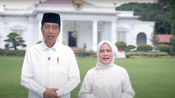 Jokowi-Iriana Ucapkan Selamat Idul Fitri 1445 H