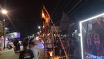 Potret Kampung Hias Taman dan Lampion Jelang Lebaran di Indramayu