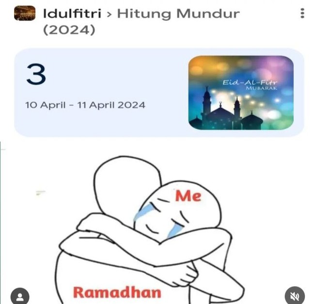 Rasanya berat untuk berpisah dengan bulan suci Ramadan. Baru mau berpisah sudah rindu duluan. Foto: Instagram
