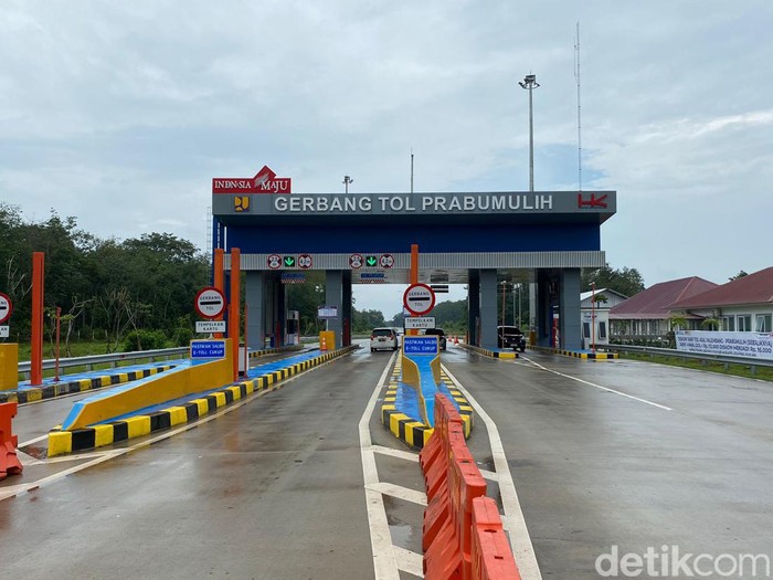 Penampakan GT Prabumulih-Indralaya yang sepi dari pemudik