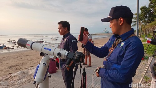 Pengamatan hilal 1 Syawal 1445 H di Denpasar, Bali.