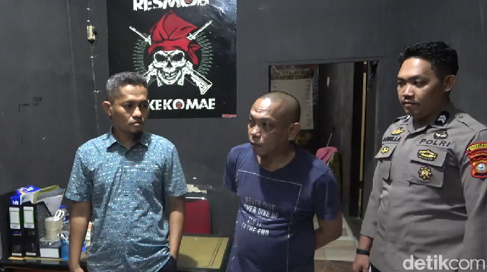 Polisi menangkap Pedro (44), pelaku pencurian di Restoran salah satu Mal di Makassar, Sulsel.